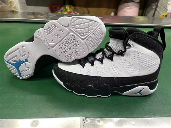 Men's White Black Running weapon Air Jordan 9 Shoes 021